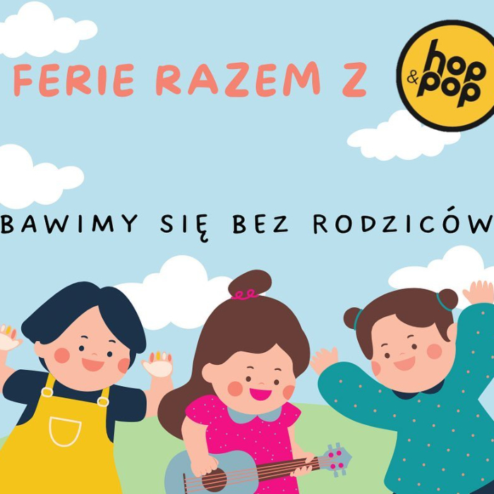Zajęcia dla dzieci 2h opieki i animacji w sali zabaw Hop&Pop w Warszawie