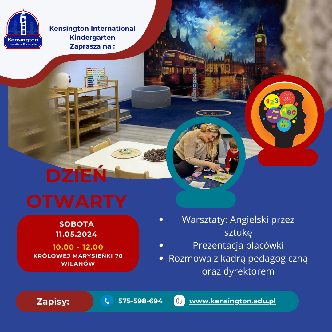 Zajęcia dla dzieci Angielski przez sztukę + dzień otwarty przedszkola w Warszawie