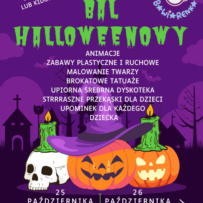 Zajęcia dla dzieci HALLOWEEN BAL HALLOWEEN w Warszawie
