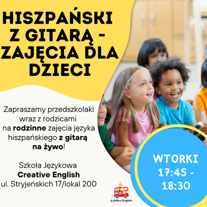 Zajęcia dla dzieci Hiszpański z gitarą - zajęcia dla dzieci w Warszawie