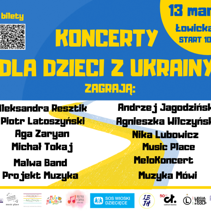 Zajęcia dla dzieci Koncerty dla dzieci z Ukrainy - polscy artyści dzieciom ❤ bilet dla dziecka ❤ 10:00 w Warszawie