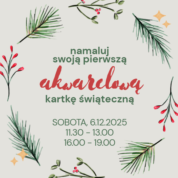Zajęcia dla dzieci Warsztaty akwarelowe kartki świąteczne w Warszawie