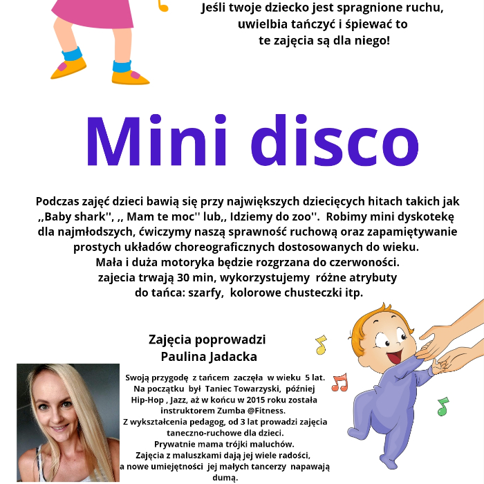 Zajęcia dla dzieci Mini Disco w Warszawie