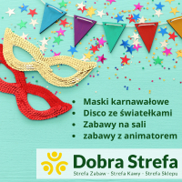Zajęcia dla dzieci Powitanie Karnawału - karnawałowe maski, Mini Disco w Warszawie