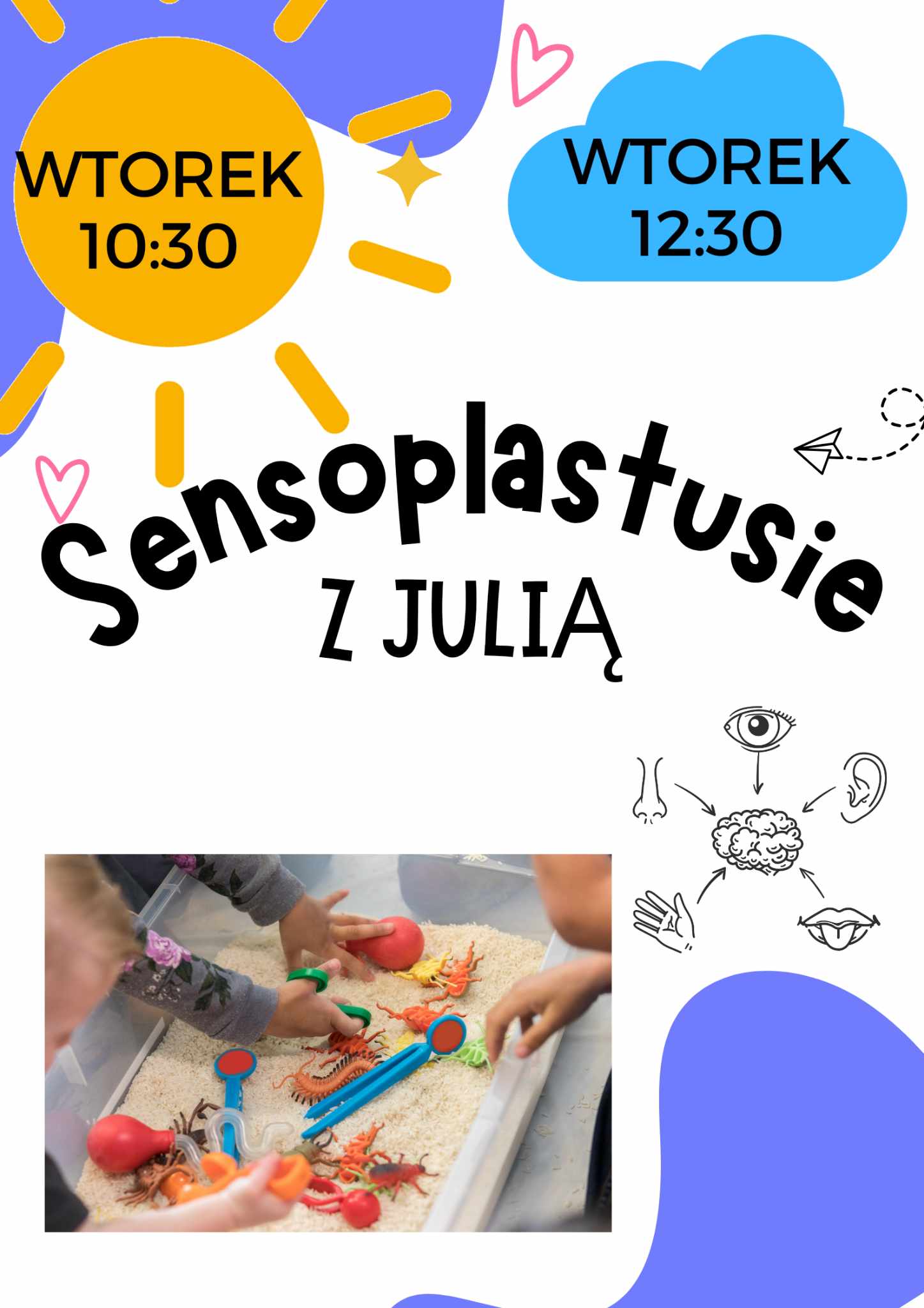 Zajęcia dla dzieci Sensoplastusie czyli bajkowe zabawy sensoplastyczne z Julią w Warszawie