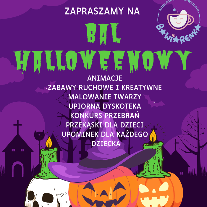 Zajęcia dla dzieci UPIORNY BAL HALLOWEENOWY W BAWIARENCE w Warszawie