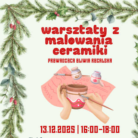Zajęcia dla dzieci Warsztaty ceramiczne - pomaluj swój kubek! #zróbmy_sobie_prezent w Warszawie